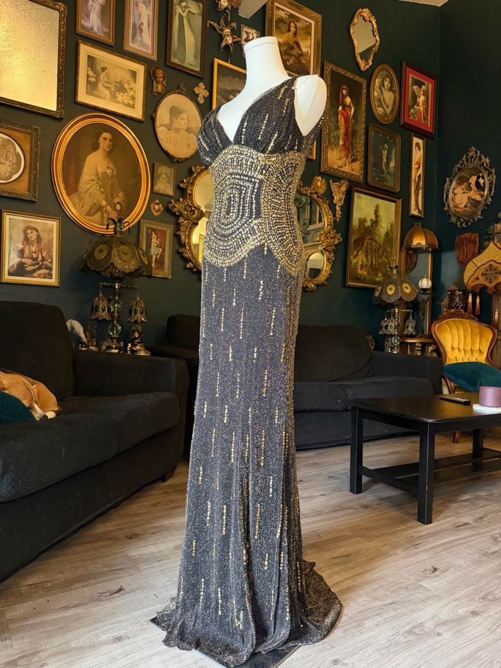 Y2K Cache Beaded Sequin Maxi Gown - Picture 3 of 10
